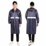 漢盾勞保批發 RAC006 帶反光條單層連體雨衣 拉鏈款