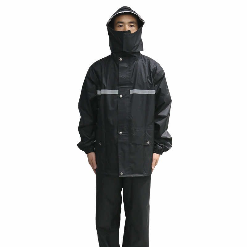 漢盾勞保批發 RAC009 春亞紡雙層分體雨衣 黑色