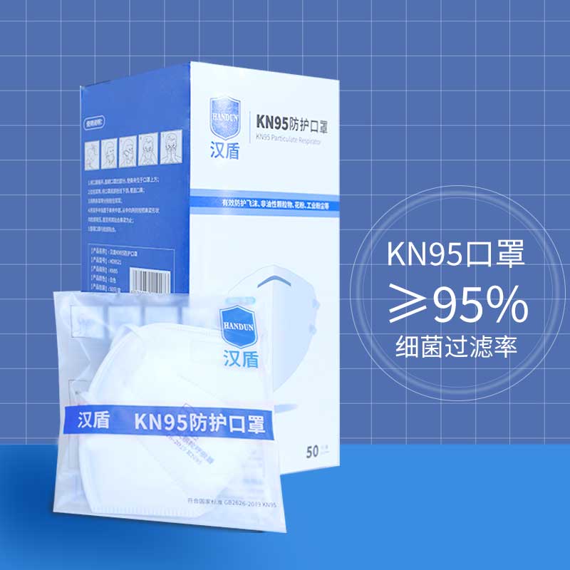 漢盾防護口罩 HD9522 KN95折疊式口罩（頭帶式，不帶閥，獨立裝）